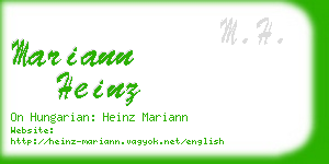mariann heinz business card
